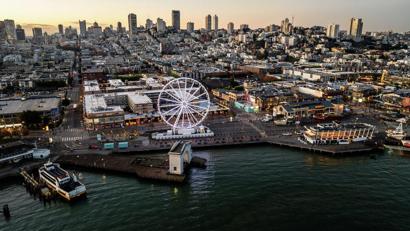 New Netflix romantic comedy films at Fisherman's Wharf and across SF