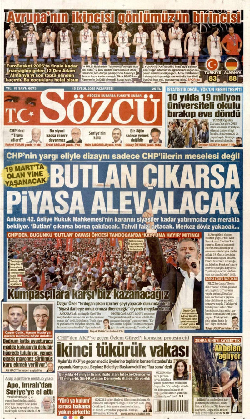Piyasanın sopacısı Sözcü