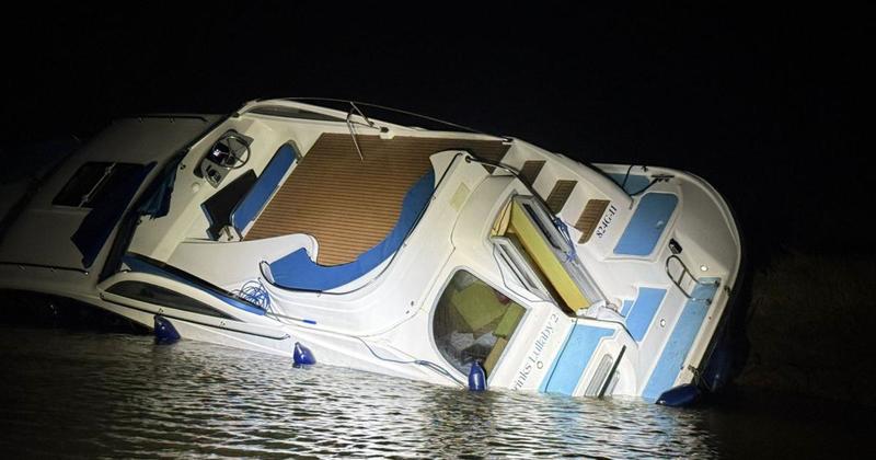 Six people saved from stranded river cruiser in dramatic night time rescue