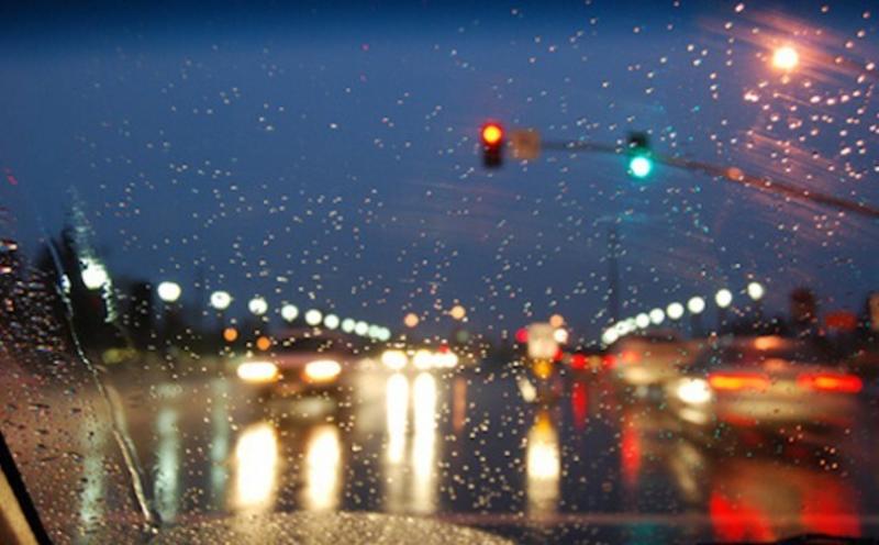 Driving at night in rain