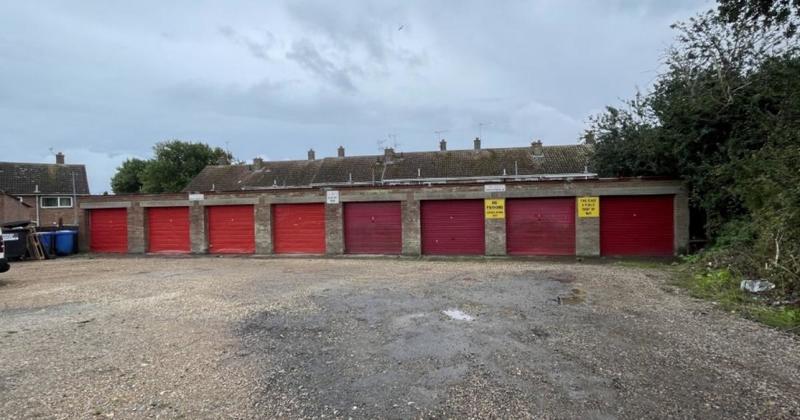Block of garages up for sale at auction