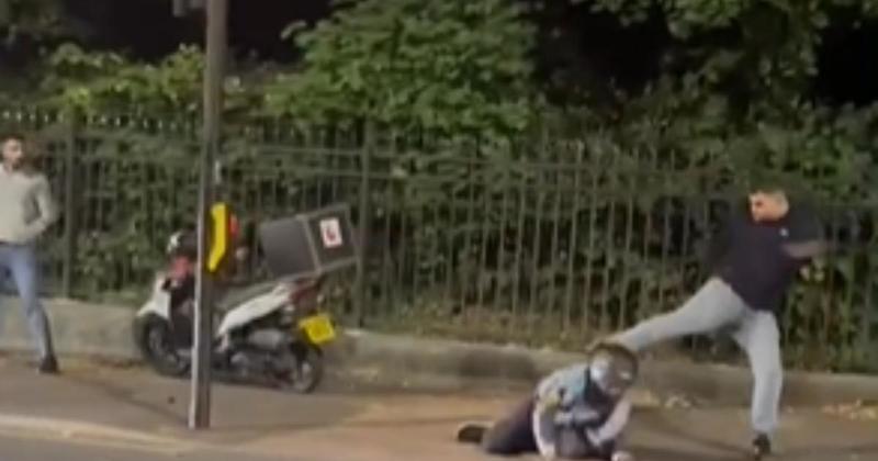 Two men on the run after city centre bust up