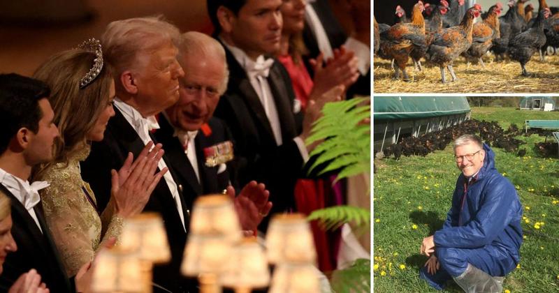 Farmer's pride as his Norfolk chicken is served to Donald Trump at state banquet