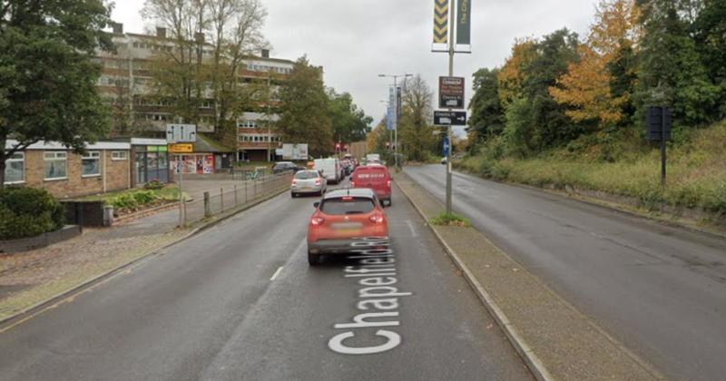 Person injured after crash next to city park