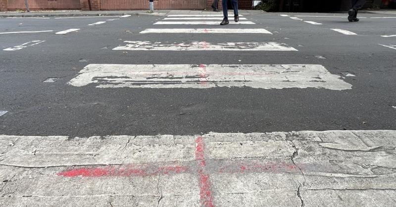 Officials unclear about when flag graffiti will be removed