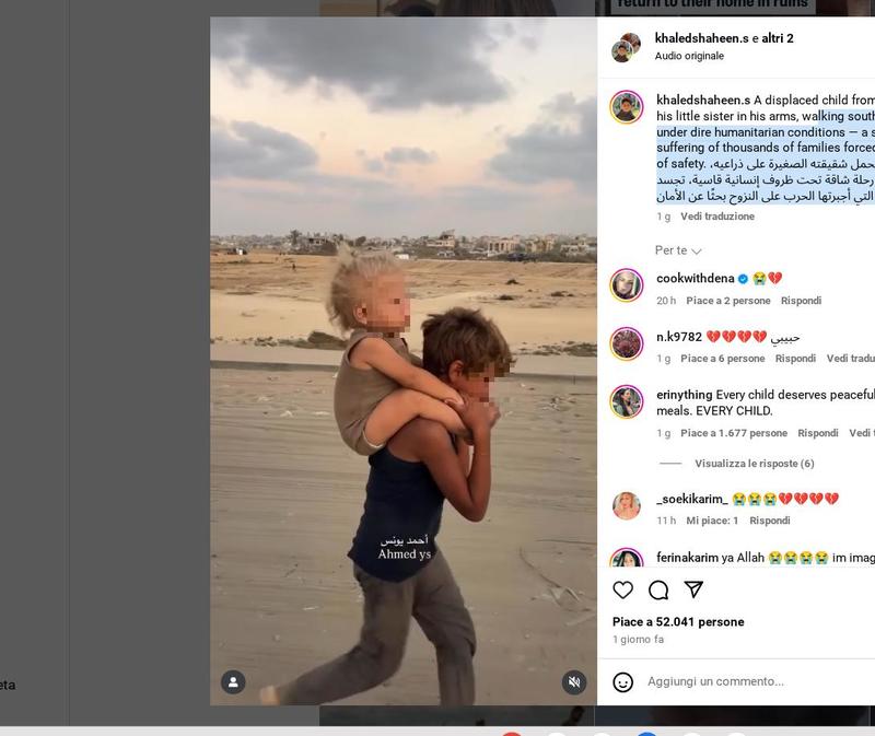 Il video dei fratellini in fuga da Gaza rompe anche l’indifferenza più dura