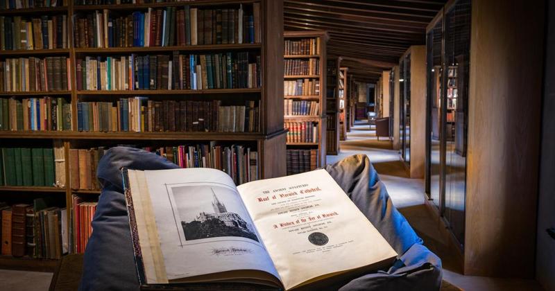 Step inside the hidden library at Norwich Cathedral