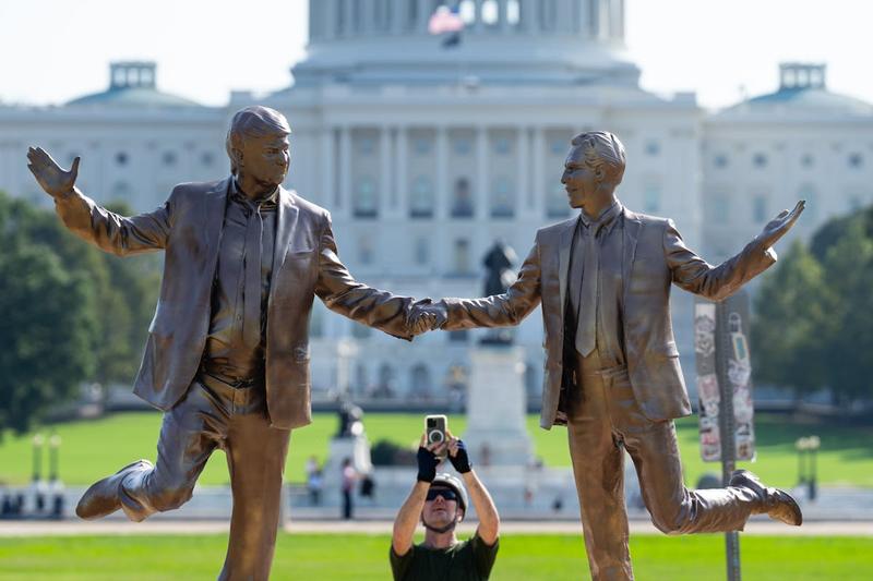 Trump Responds to Statue of Him and Jeffrey Epstein Holding Hands