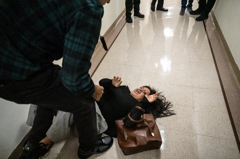 ICE Agent Tackles Woman Into Ground After Her Husband Is Snatched