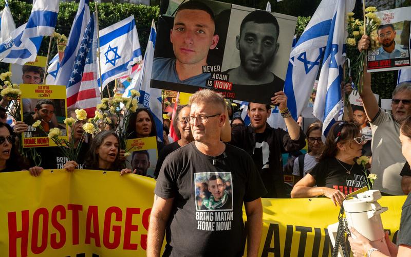 ‘We need closure’: Hostage families lead protest outside UN during Netanyahu speech