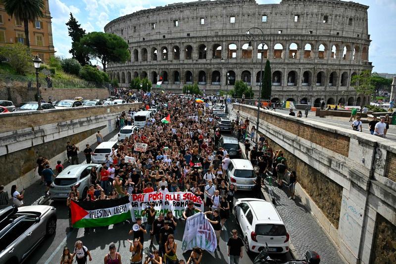 Italia, solidaridad con Gaza