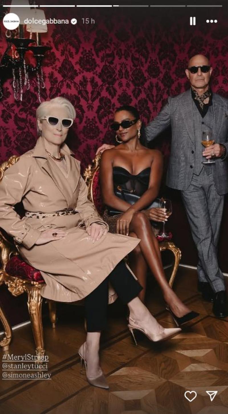 Il ‘Diavolo’ veste Dolce & Gabbana: Meryl Streep e Stanley Tucci in prima fila per le riprese