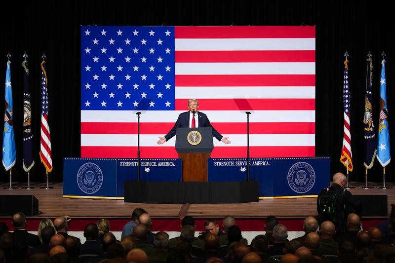Trump Begs Military Leaders to Clap During His Wild Speech