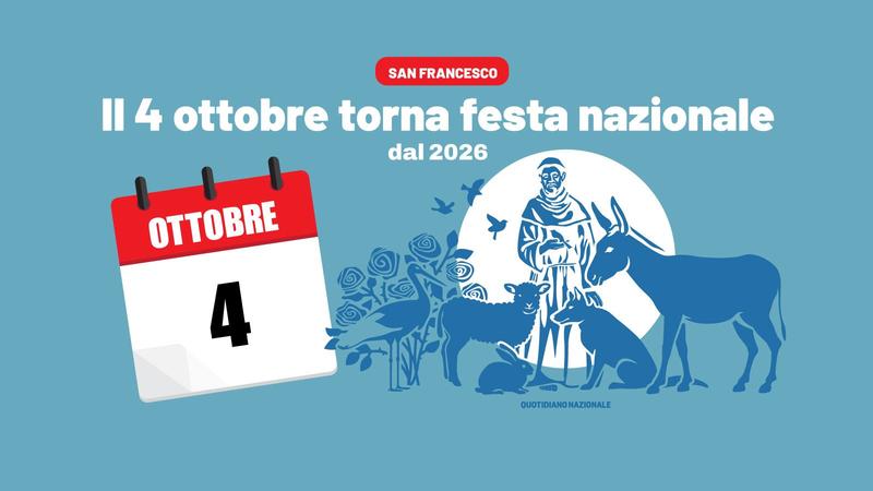 Festa nazionale il 4 ottobre, cosa cambia. Le altre date in rosso nel calendario italiano
