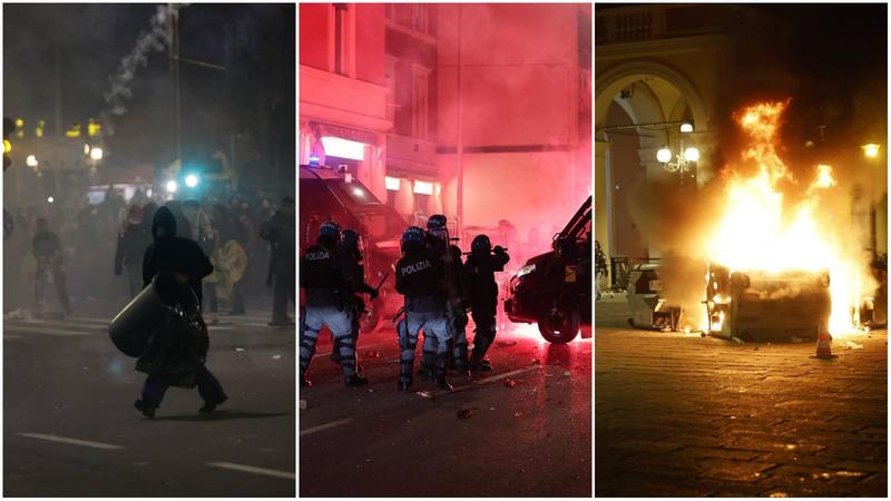 Bologna, scontri tra manifestanti e forze dell’ordine: bombe carte e lacrimogeni. Bloccata la circolazione dei treni