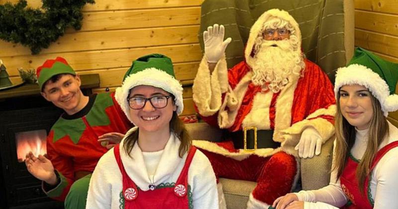 Garden centre launching Christmas department with grand opening