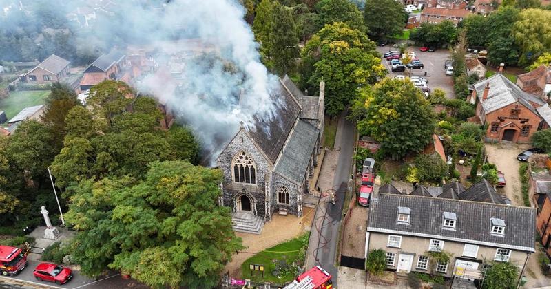 Investigation launched after fire broke at historic church