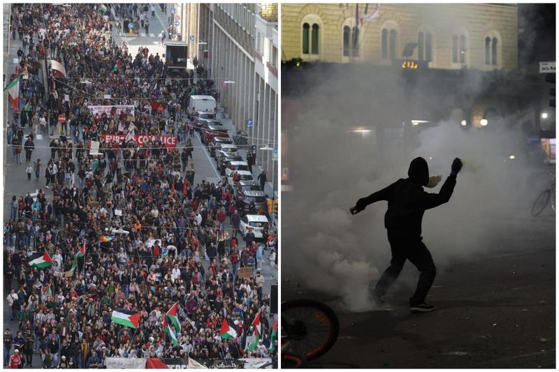 Gli scontri dopo il corteo, cronaca di una città in ostaggio