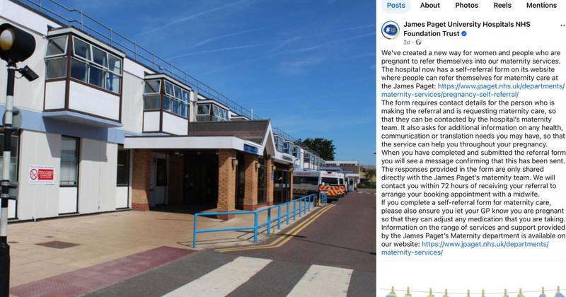 Norfolk hospital turns off Facebook comments after being mocked over pregnancy post