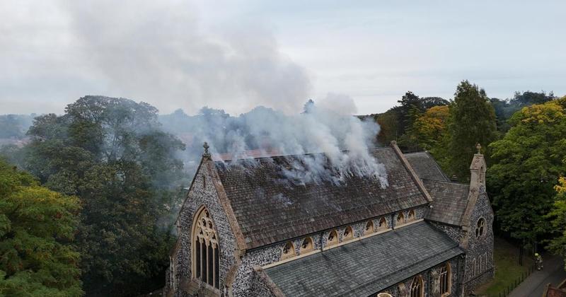 Officials confirm source of devastating fire at Norfolk church