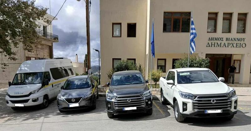 Με νέα οχήματα ενισχύει τις Υπηρεσίες του ο Δήμος Βιάννου
