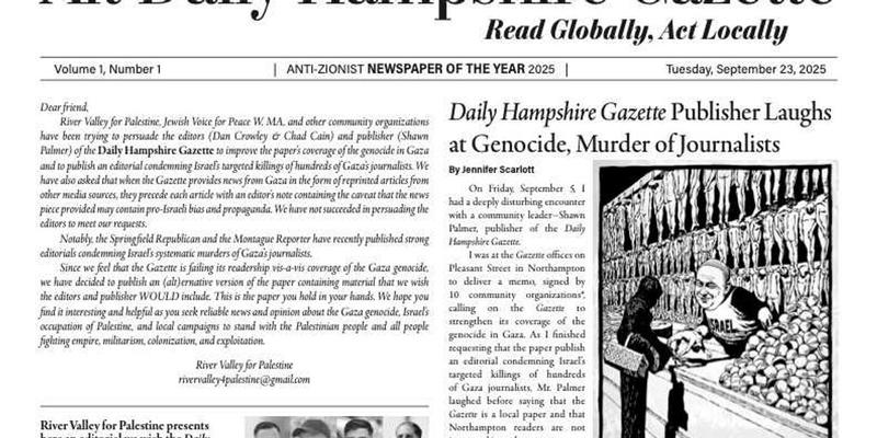 Media Jamming for Gaza in Northampton, Mass
