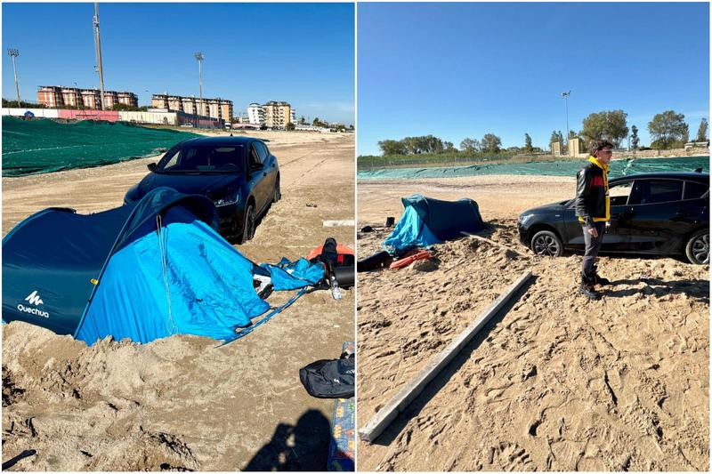 Voleva fotografare l’alba: auto impantanata in spiaggia per tutta la notte