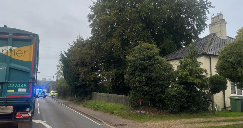 Delays on A140 as armed police deal with incident