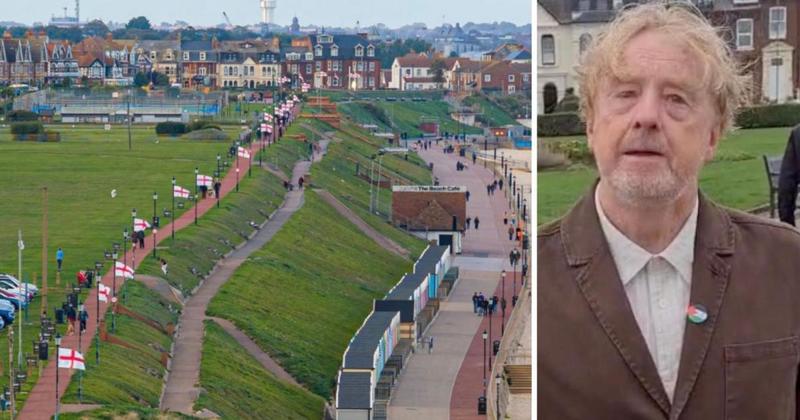 Labour councillor with Palestine flag 'confronted MP's staff putting up England flag'