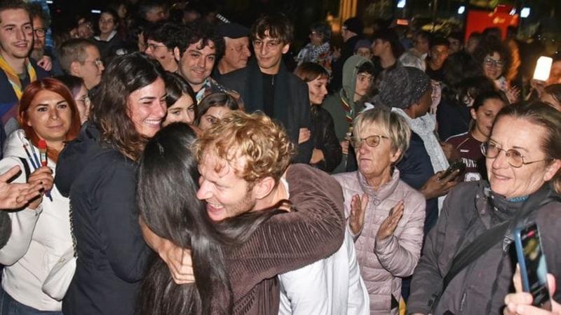 Flotilla, Dario Crippa a Bergamo: «Non siamo eroi» - Foto e video