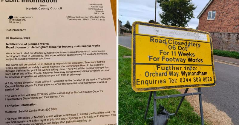 People in two towns perplexed as council mixes up road closure notices