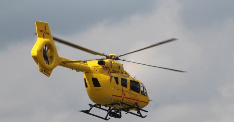 Person airlifted to hospital after falling from height at industrial site