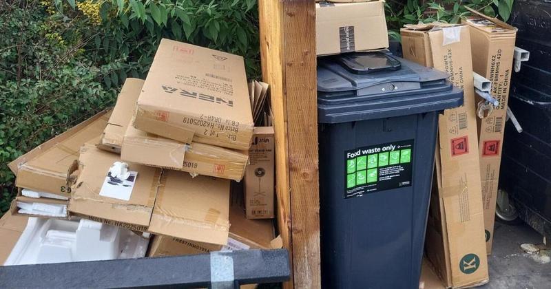 Fly-tipper fined for leaving cardboard on the street after moving house