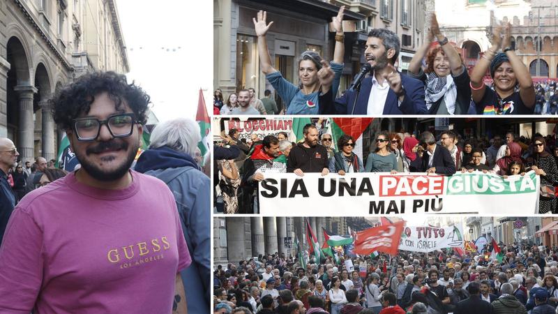 Manifestazione per Gaza: tremila per una pace giusta, c’è anche Zaki