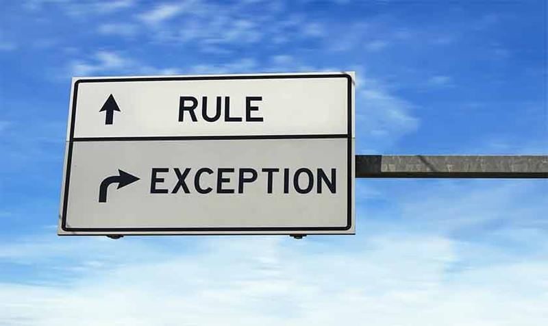 Exceptions as the rule
