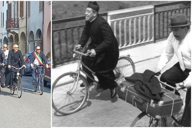 Peppone e don Camillo, 70 anni dopo rievocata l’iconica sfida in bici / Foto