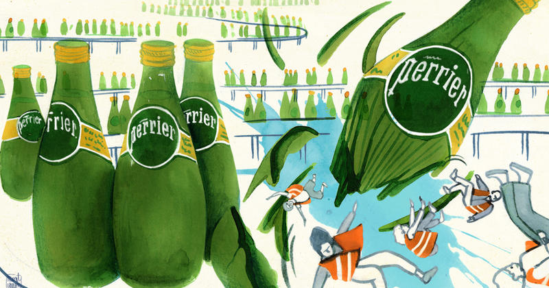 Dans le Gard, la crise de Perrier rejaillit sur l’économie locale Dans le Gard, la crise de Perrier rejaillit sur l’économie locale