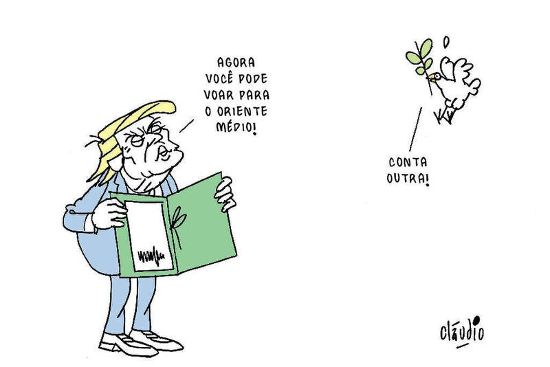 Donald Trump e a pomba da paz