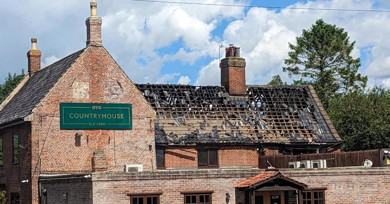 Fire-ravaged hotel and wedding venue goes up for sale