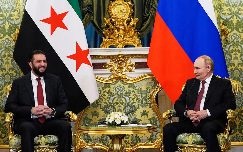 Syria’s Sharaa, in first Russia visit, says he’ll respect all past deals with Moscow