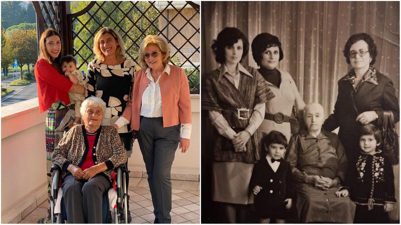 Cinque generazioni di donne, nonna Ivana è diventata trisavola e in famiglia non è la prima volta