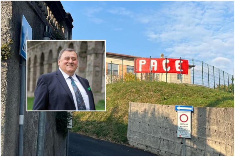 Inverigo, la rivincita dei piccoli alunni: il sindaco torna a scuola e rimette lo striscione ‘Pace’