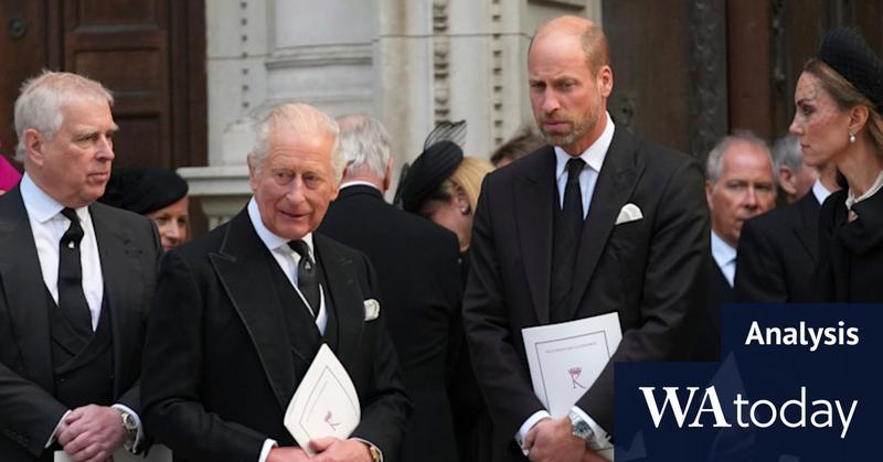 Two princes stood outside a cathedral. William acted as if his uncle was not there
