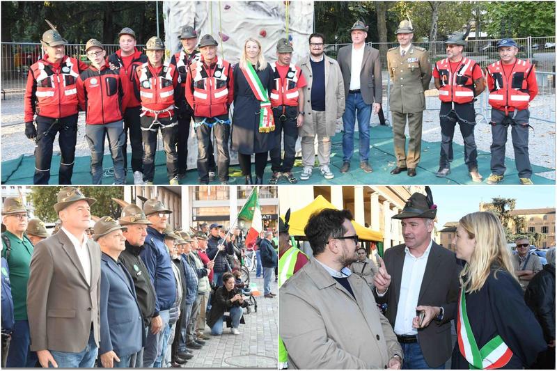 L’abbraccio agli alpini: 