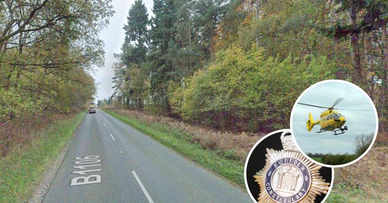 Road closed as air ambulance attends serious crash