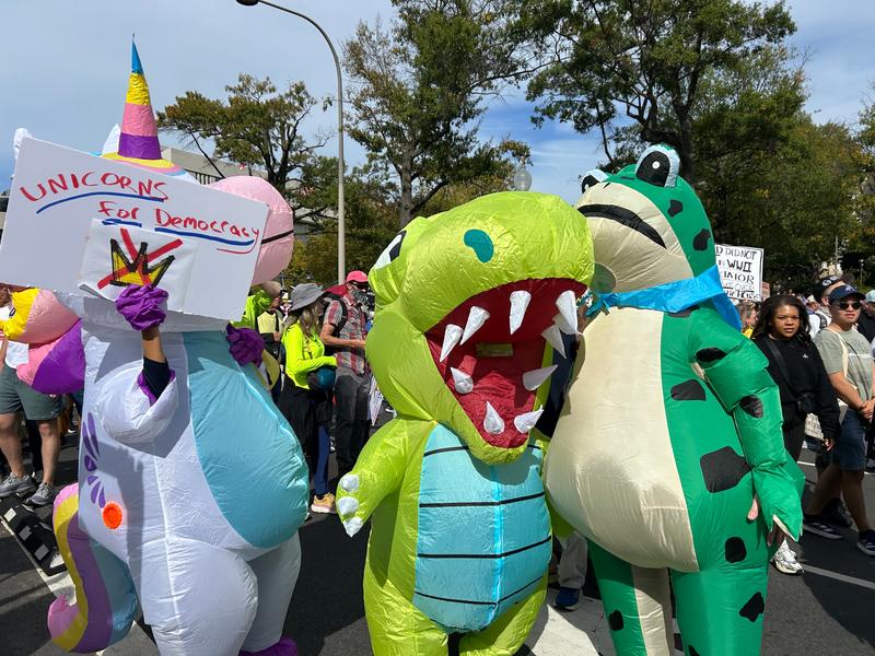 We Interviewed an Anti-Trump Inflatable Frog. It Made Some Great Points.