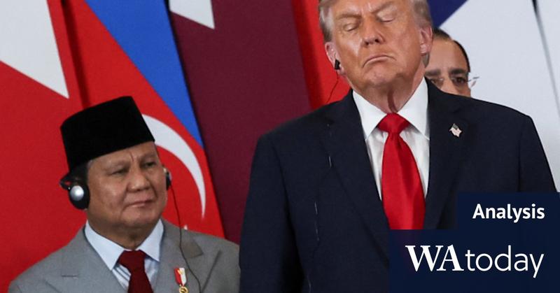 Beside Trump, Prabowo was in his happy place – at home it’s a different story