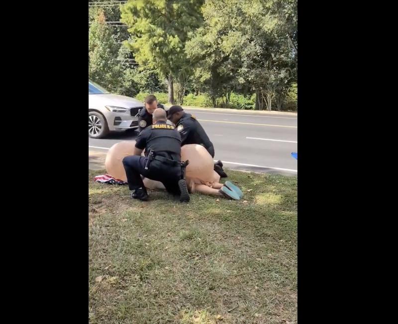Cops Arrest 61-Year-Old Woman in Penis Costume at No Kings