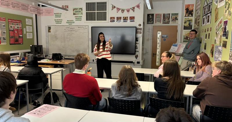 Senedd member faced tough questions from students during college visit