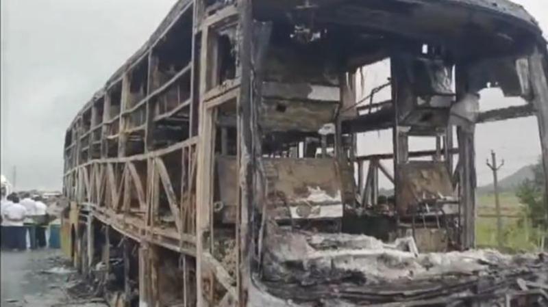 12 killed as Bengaluru-bound bus catches fire
